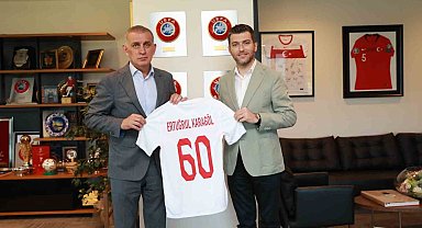 Erbaa Belediye Başkanı Karagöl, TFF Başkanı Hacıosmanoğlu'nu ziyaret etti