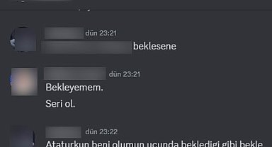 Erişim engeli getirilen Discord'da milli değerlere ve katledilen genç kıza küfürler yağdırdılar