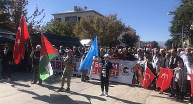 Erzincanlılar Filistin'e destek için yürüdü