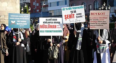 Erzurum'da sağlıkçıların Gazze için sessiz yürüyüşü