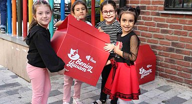 Esenler'de minik eller can dostları için yuva yaptı