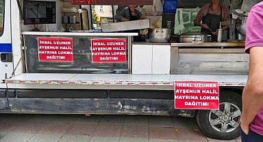 Eskişehir'de İkbal Uzuner ve Ayşenur Halil hayrına lokma dağıtıldı