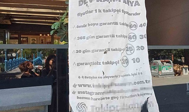 Eskişehir'de takipçi satın alma afişi görenleri şaşırttı