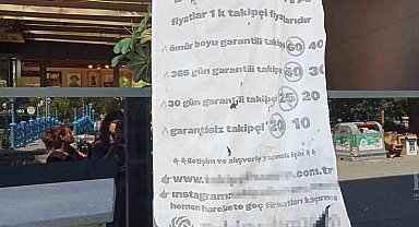 Eskişehir'de takipçi satın alma afişi görenleri şaşırttı