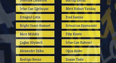 Fenerbahçe'nin Samsunspor maçı kamp kadrosu belli oldu