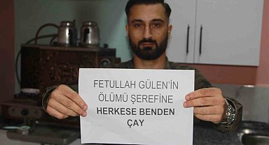 FETÖ elebaşının ölümüne sevinen esnaf çayları ücretsiz dağıttı