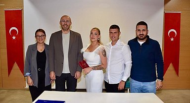 Germencik'e İsveçli gelin