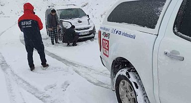 Giresun'da mahsur kalan vatandaşlar kurtarıldı