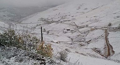 Giresun'un yüksek kesimlerinde kar yağışı etkisini gösterdi