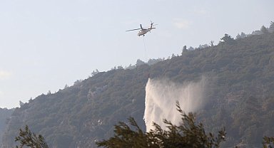 Gökova Körfezi'ndeki yangını söndürme çalışmaları sürüyor