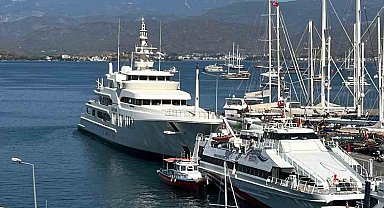 Göz kamaştıran mega yat 'Ecstasea' Fethiye'de
