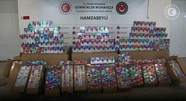 Hamzabeyli sınır kapısında 24 milyon değerinde elektronik sigara yakaladı