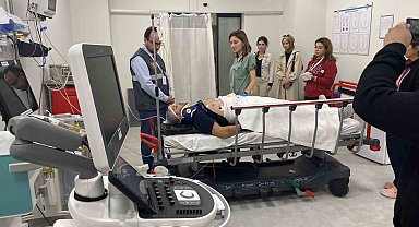 Hastanede trafik kazası tatbikatı yapıldı