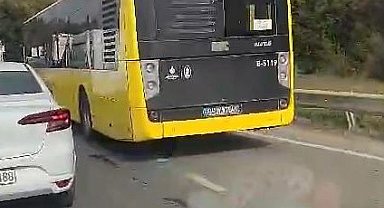 İETT otobüsü kuralları hiçe saydı, emniyet şeridinden böyle ilerledi