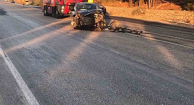 İki otomobil çarpıştı 1 yaralı