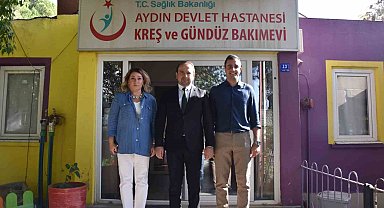 İl Sağlık Müdürü Şenkul, Aydın Devlet Hastanesi Kreşi'nde incelemelerde bulundu