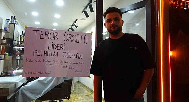 Isparta'da erkek kuaföründen FETÖ elebaşının ölümüne özel yüzde 21 indirim