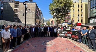 İsrail'in Gazze işgali Karabük'te protesto edildi