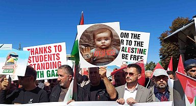 İsrail'in saldırıları Erzurum'da protesto edildi