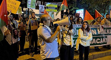 İstanbul'da soykırımın 1'inci yılında Filistin'e destek yürüyüşü düzenlendi