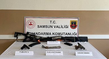 Jandarmanın silah operasyonunda patlayıcı madde ele geçirildi