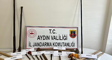 Kaçak kazı yapan 4 şüpheli suçüstü yakalandı