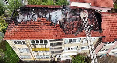 Karabük'te çatı katında korkutan yangın