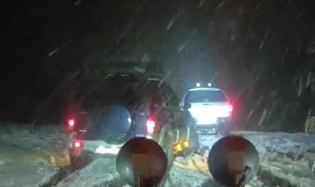 Karabük'te kar kalınlığı 10 santimetreyi aştı