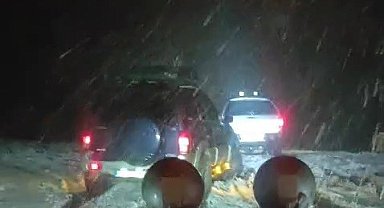 Karabük'te kar kalınlığı 10 santimetreyi aştı