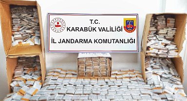 Karabük'te makaron ve kaçak tütün ele geçirildi