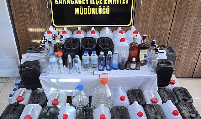 Karacabey'de sahte ve kaçak alkol operasyonu