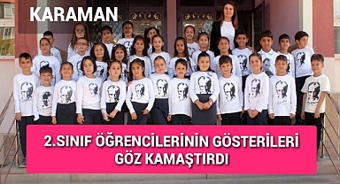Karaman Vali Ali Akan İlkokul 2. Sınıf Öğrencileri Cumhuriyetin 101'inci Yılında Tam Not Aldı