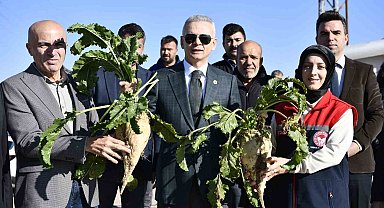 Karaman'da kantarlar pancar alımına dualarla başladı