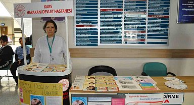 Kars Harakani Devlet Hastanesi'nde normal doğum bilinçlendirme standı açıldı