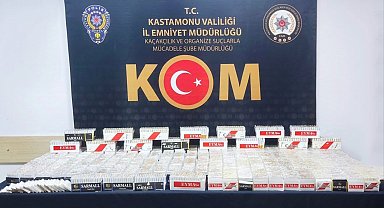 Kastamonu'da 33 bin 400 adet doldurulmuş makaron ele geçirildi