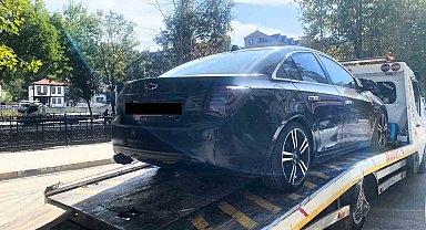 Kastamonu'da abart egzoz takılı araç trafikten men edildi