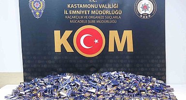 Kastamonu'da binlerce doldurulmuş makaran ele geçirildi