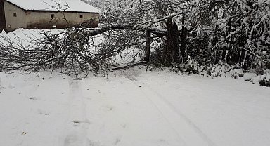 Kastamonu'da ekiplerin karla mücadelesi erken başladı