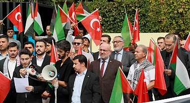 KAYÜ öğrencileri, Filistin'e destek için yürüdü