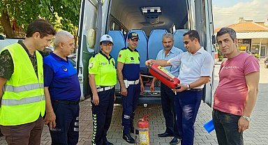Kemer'de servis araçlarına sıkı denetim