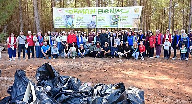 Kepez'de el ele orman temizliği