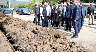 Kiraztarla içmesuyu şebeke çalışmasını yerinde incelediler