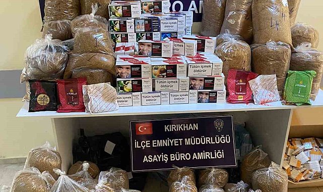 Kırıkhan'da kaçak tütün operasyonu