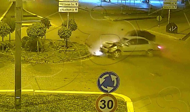 Kırıkkale'de dikkatsiz sürücülerin yaşadığı trafik kazaları kamerada