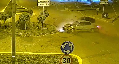 Kırıkkale'de dikkatsiz sürücülerin yaşadığı trafik kazaları kamerada