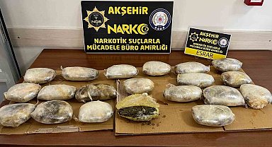 Konya'da piyasa değeri 5 milyon liralık uyuşturucu ele geçirildi