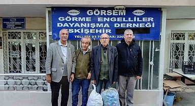 Köy Kültür Evi'nden görme engelliler için kapak bağışı