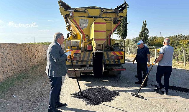 Köy yollarında asfalt çalışması devam ediyor