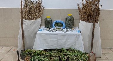 Kozluk'ta bir evde yapılan aramada 12 kilo kubar esrar yakalandı