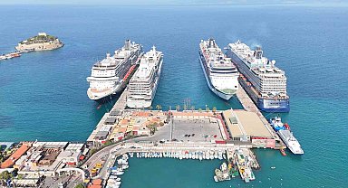 Kuşadası'nda kruvaziyer bereketi Ekim ayında da devam ediyor